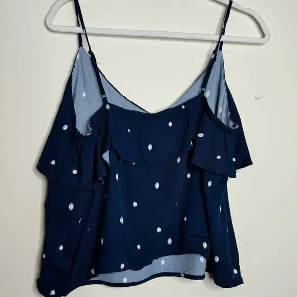 Cupcakes and Cashmere Cruze Polka-Dot Cropped Ruffle Camisole NWT Size Medium - Picture 4 of 8
